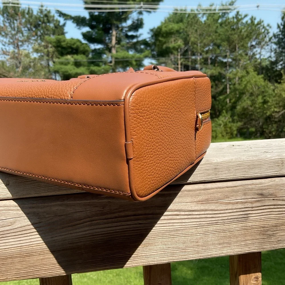 Michael Kors Brown Pebbled Leather Satchel